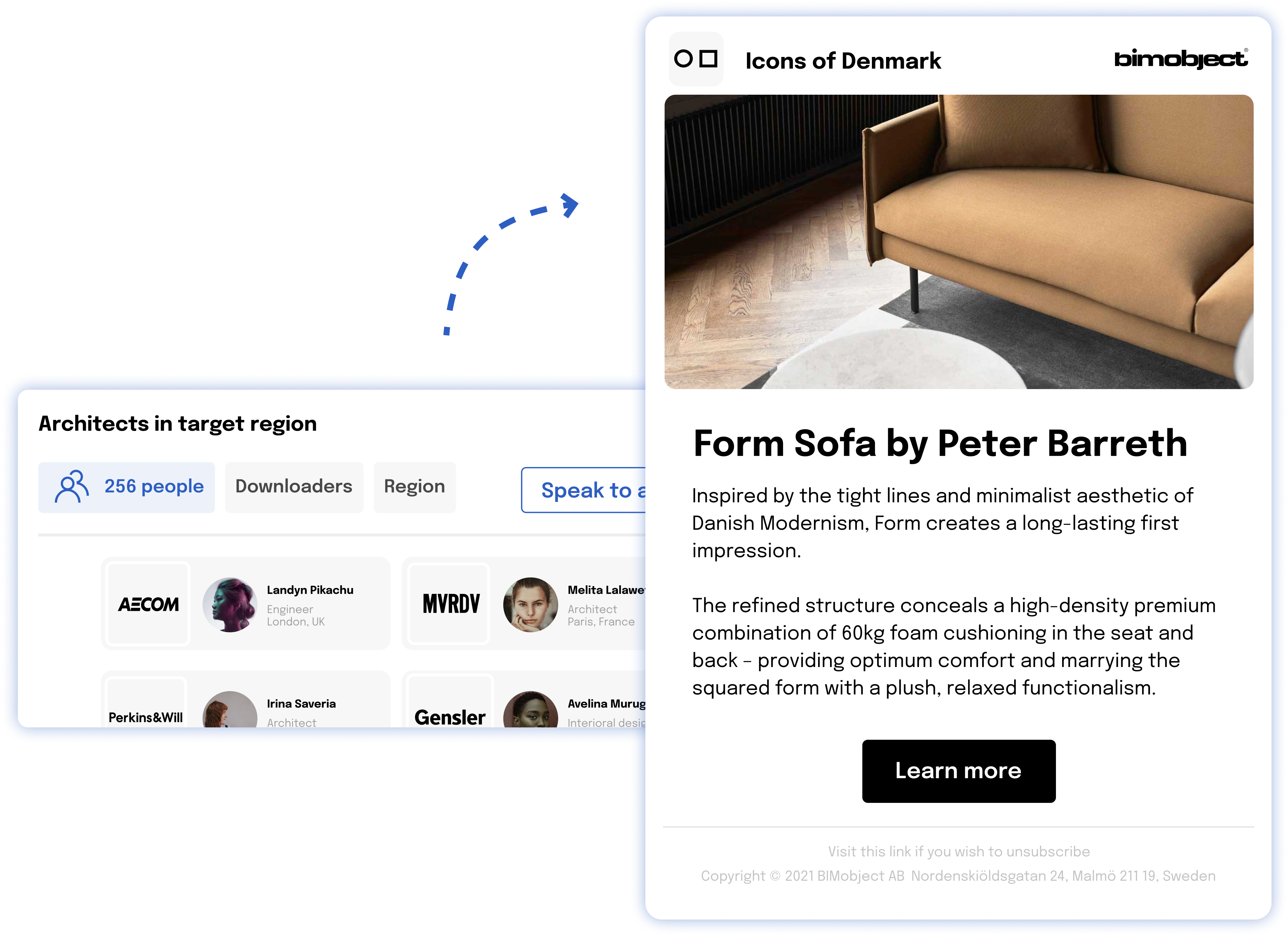 Targeted email campaign for BIM object promotion
