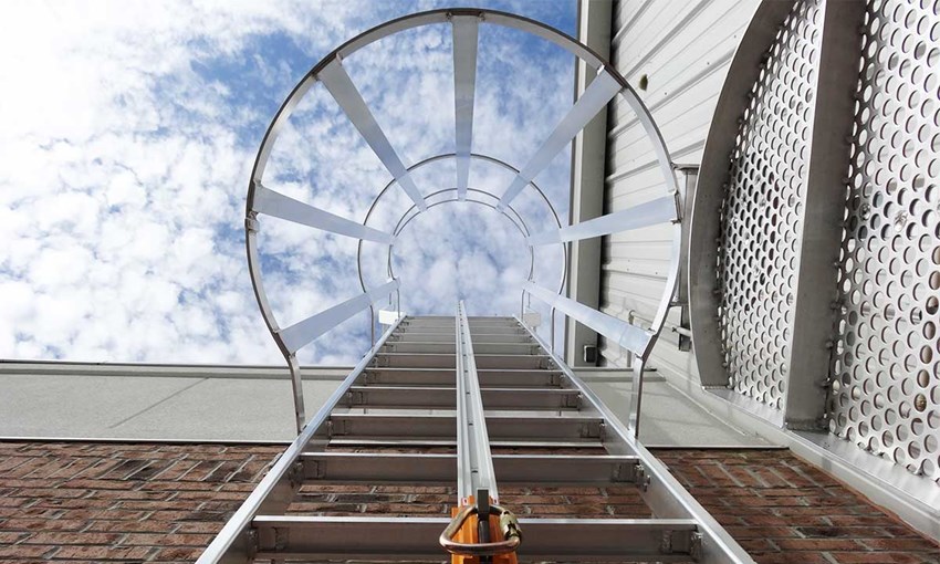 Image of a fixed ladder by manufacturer Precision Ladders