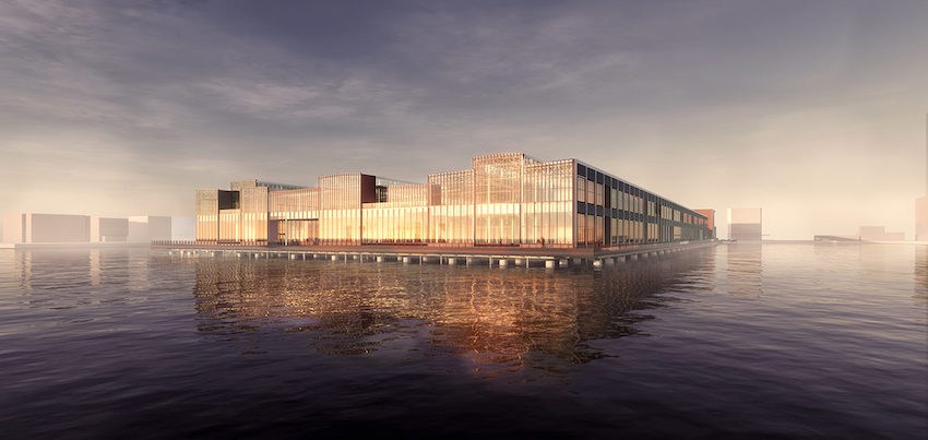 3D visualisation of the Commonwealth Pier project in Boston, USA.