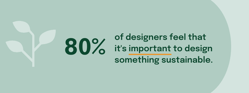 Illustration displaying the percentage of AEC professionals who premiere sustainable design